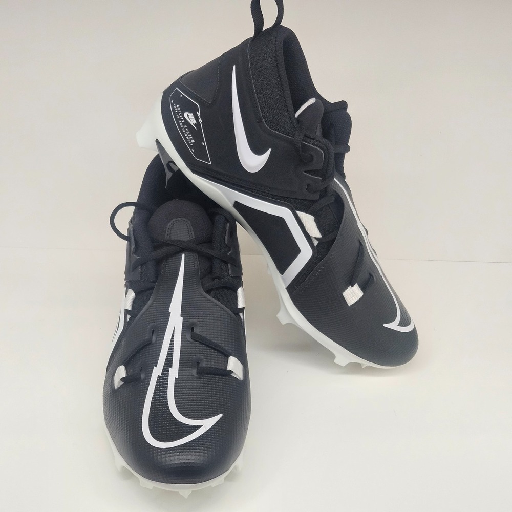 Nike Alpha Menace Pro 3 Football NFL Mid Cleat Black Mens SIZE 13 NEW
